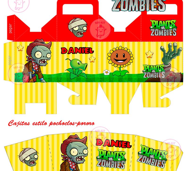 Kit Imprimible Plantas Vs Zombies Candy Bar Tarjetas Y Mas 3500 En Mercado Libre 1699